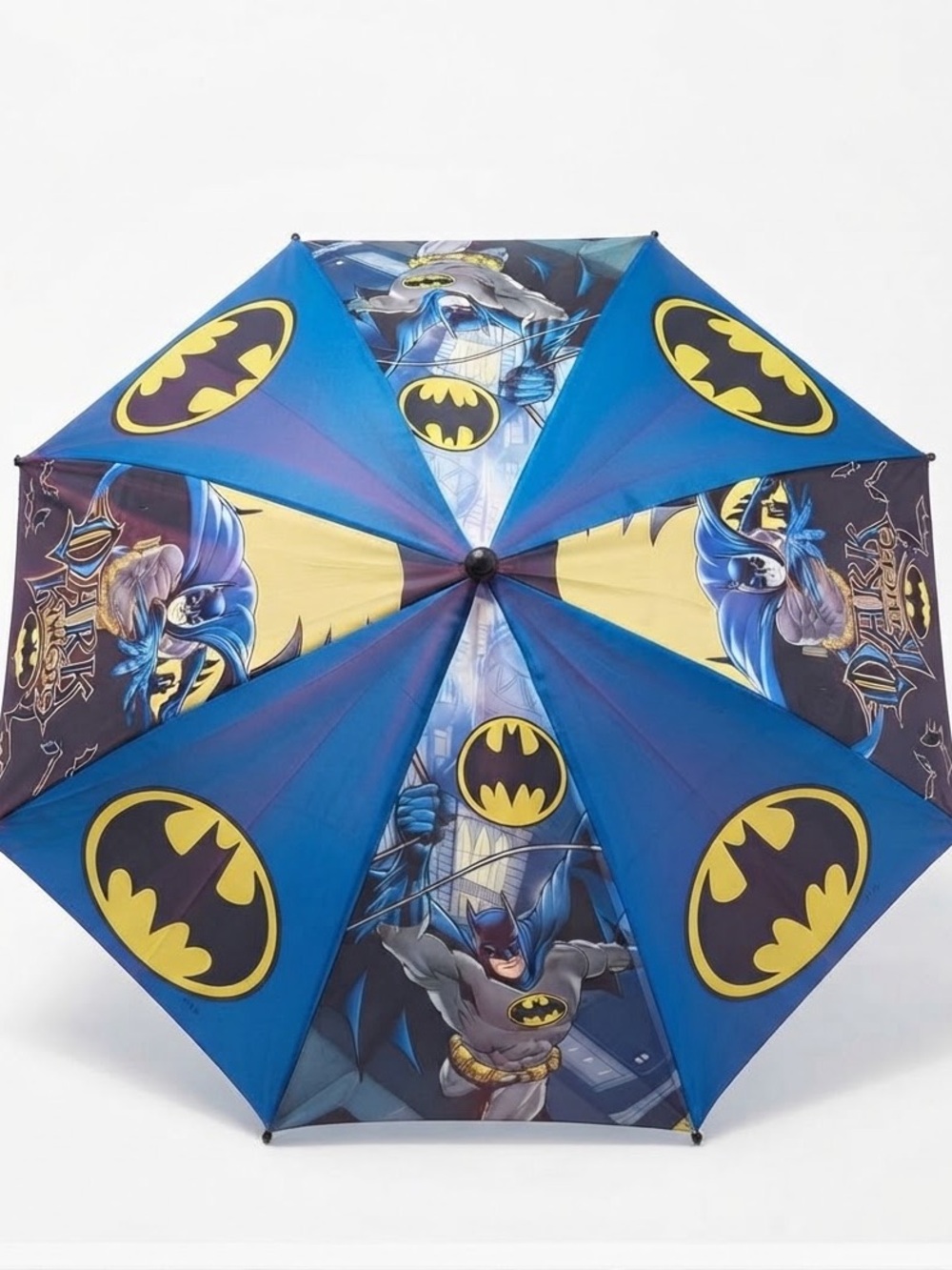 Vintage DC Comics Batman Kids Umbrella 3D Figure Handle Blue